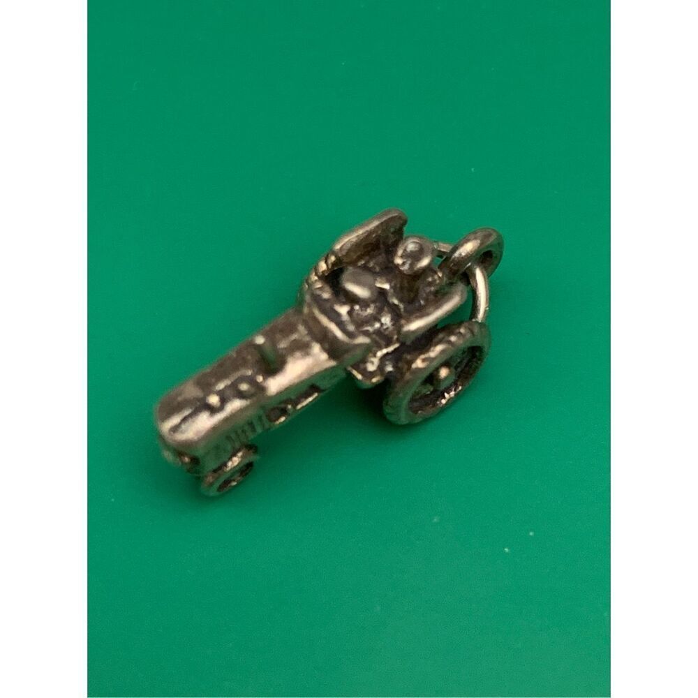 .925 Farm Tractor Sterling Silver Jewelry Charm #garden #farm